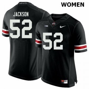 NCAA Ohio State Buckeyes Women's #52 Antwuan Jackson Black Nike Football College Jersey CFY7745ZS